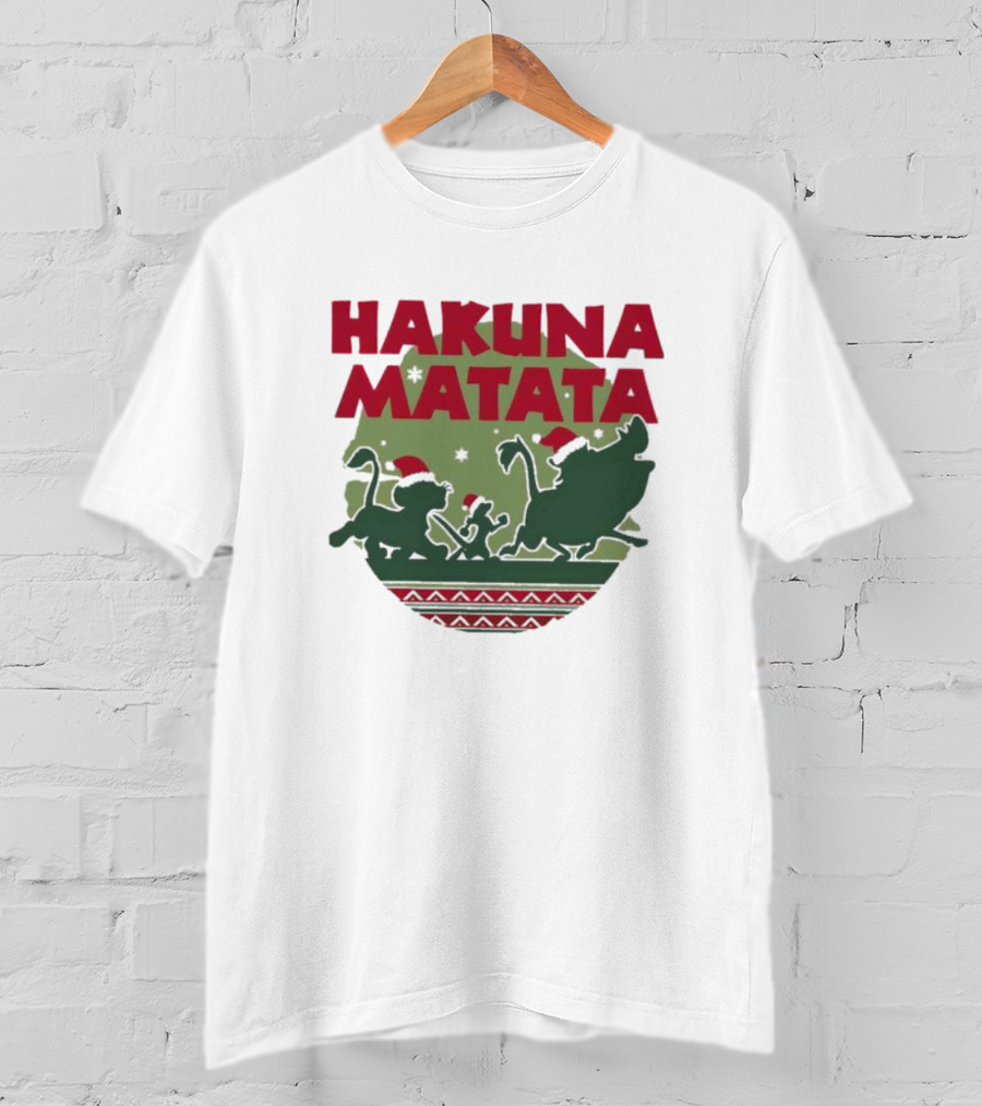 Hakuna Matata Disney Christmas The Lion King Holiday Festive Edition T-Shirt