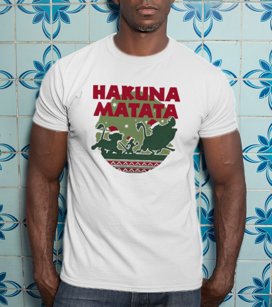 Hakuna Matata Disney Christmas The Lion King Holiday Festive Edition T-Shirt