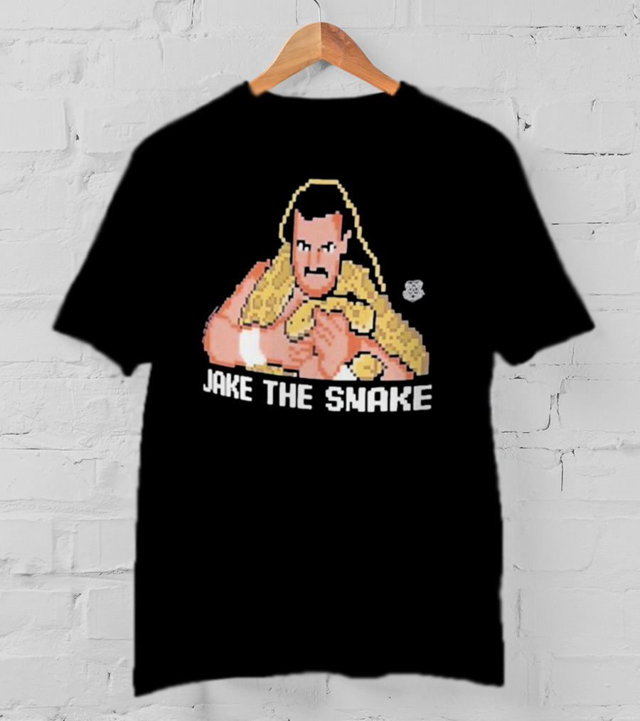 Jake The Snake Roberts 32-bit Pixel Art Ripple Junction T-Shirt