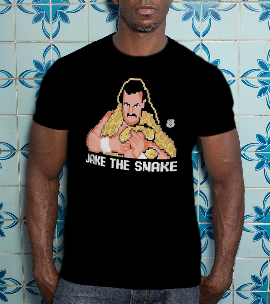 Jake The Snake Roberts 32-bit Pixel Art Ripple Junction T-Shirt