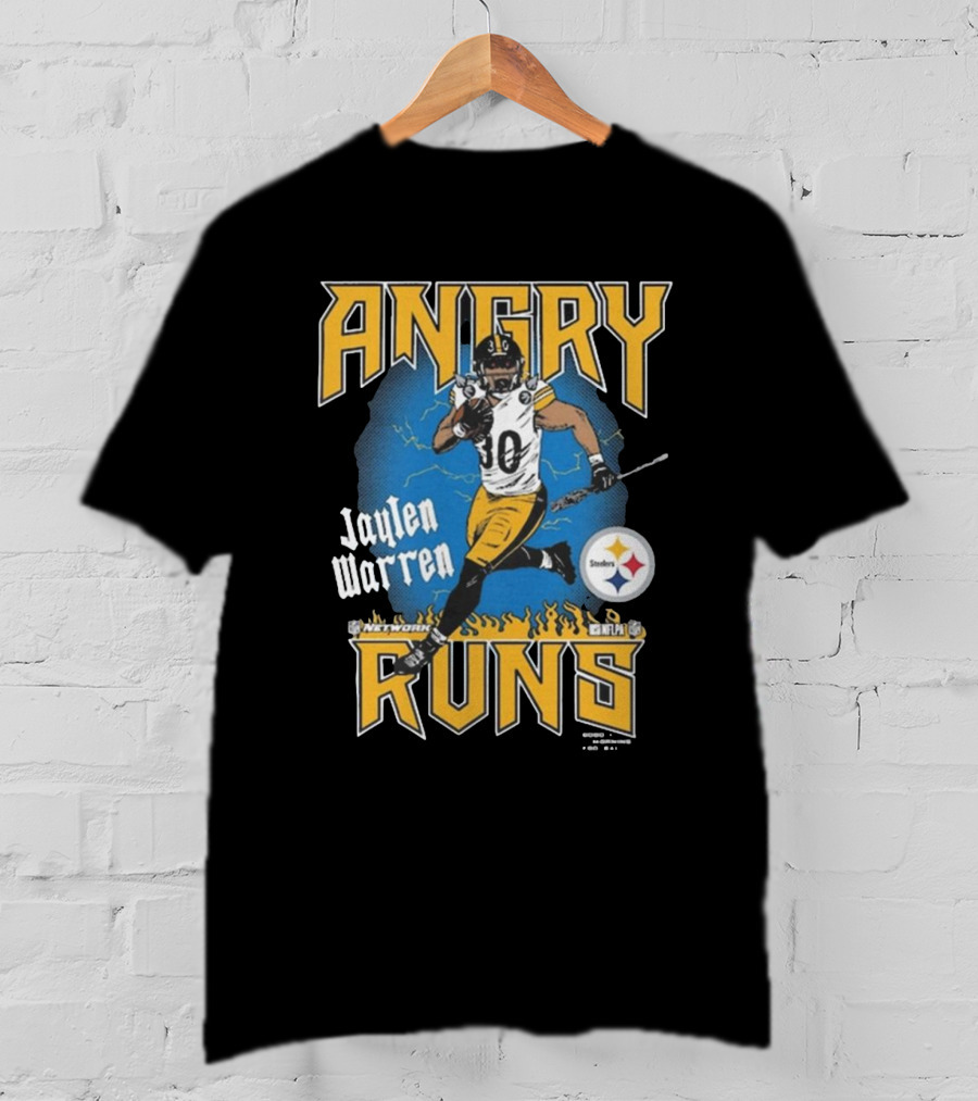 Jaylen Warren Angry Runs NFL Network Steelers T-Shirt