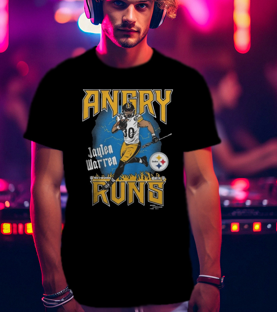 Jaylen Warren Angry Runs NFL Network Steelers T-Shirt