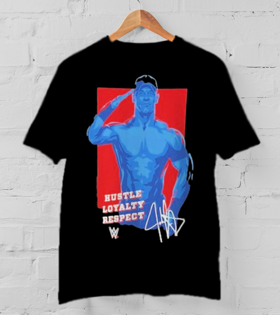 WWE John Cena Hustle Loyalty Respect Salute Signature T-Shirt