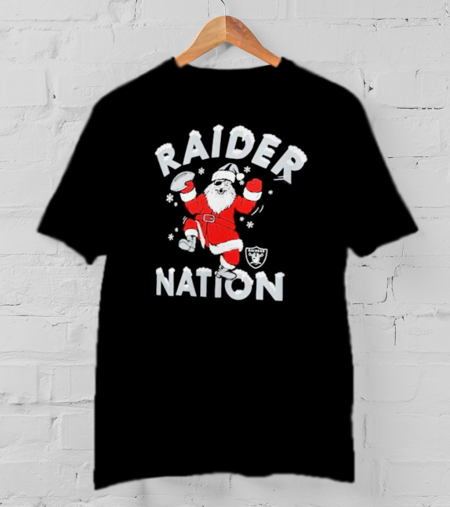 Raider Nation Santa Holiday Las Vegas Raiders Homage Tri-blend T-Shirt