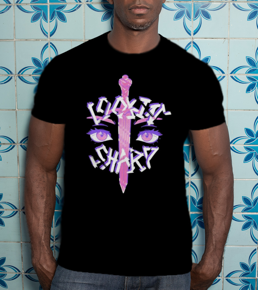 Lookin’ Sharp Kitty-Knife Eyes And Sword T-Shirt
