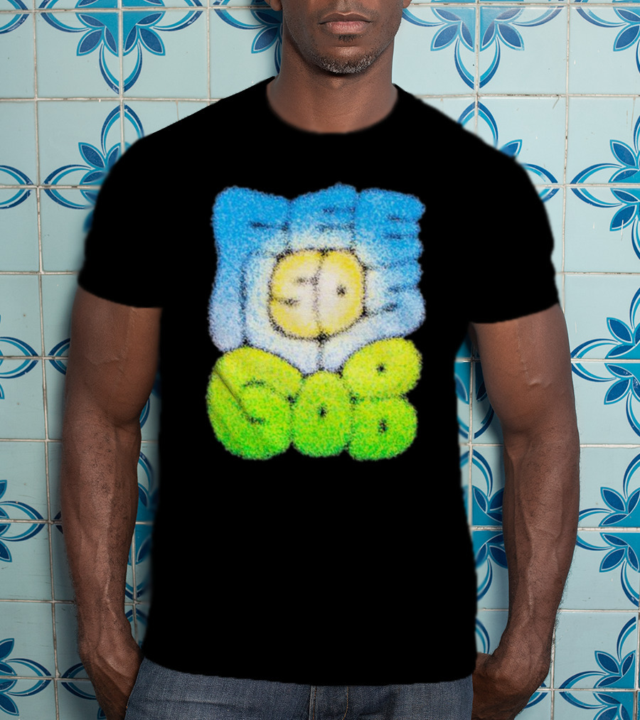 Nature Feels So Good Retro Bubble Text T-Shirt