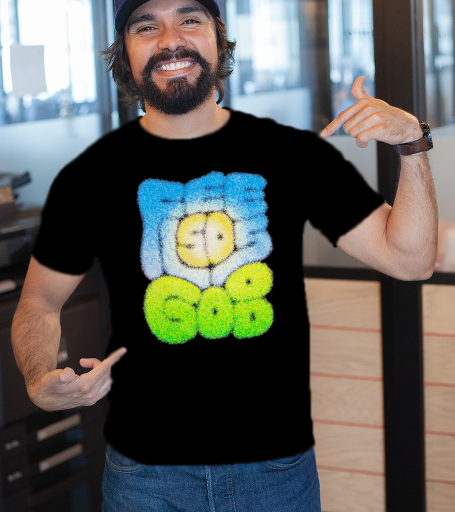 Nature Feels So Good Retro Bubble Text T-Shirt