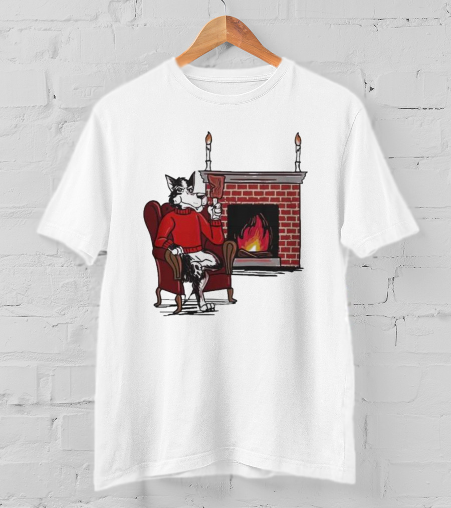 Ncs Fireplace Cozy Winter Wolf By The Hearth T-Shirt