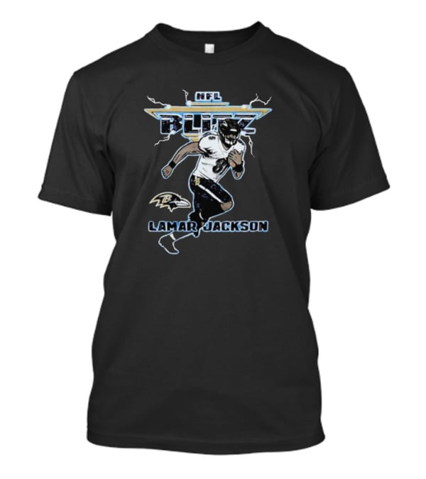 NFL Blitz Baltimore Ravens Lamar Jackson T-Shirt