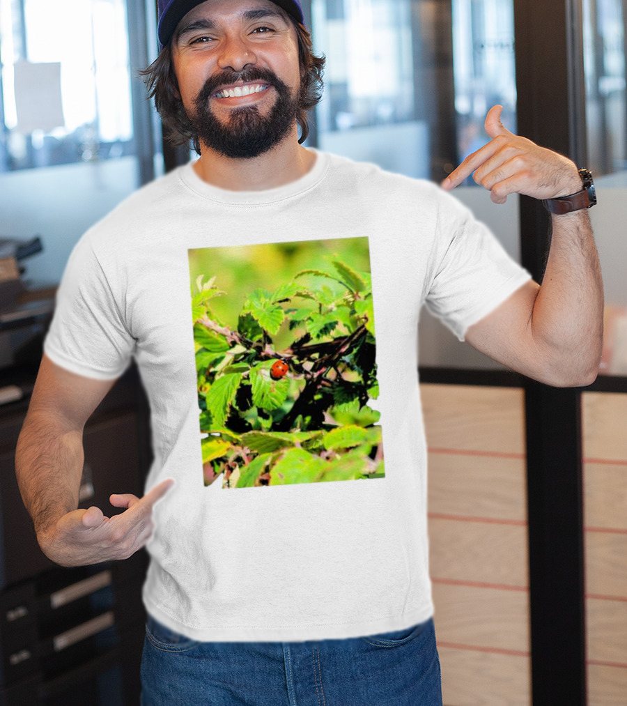 Spot In Nature With Ladybug On Leaf T-Shirt