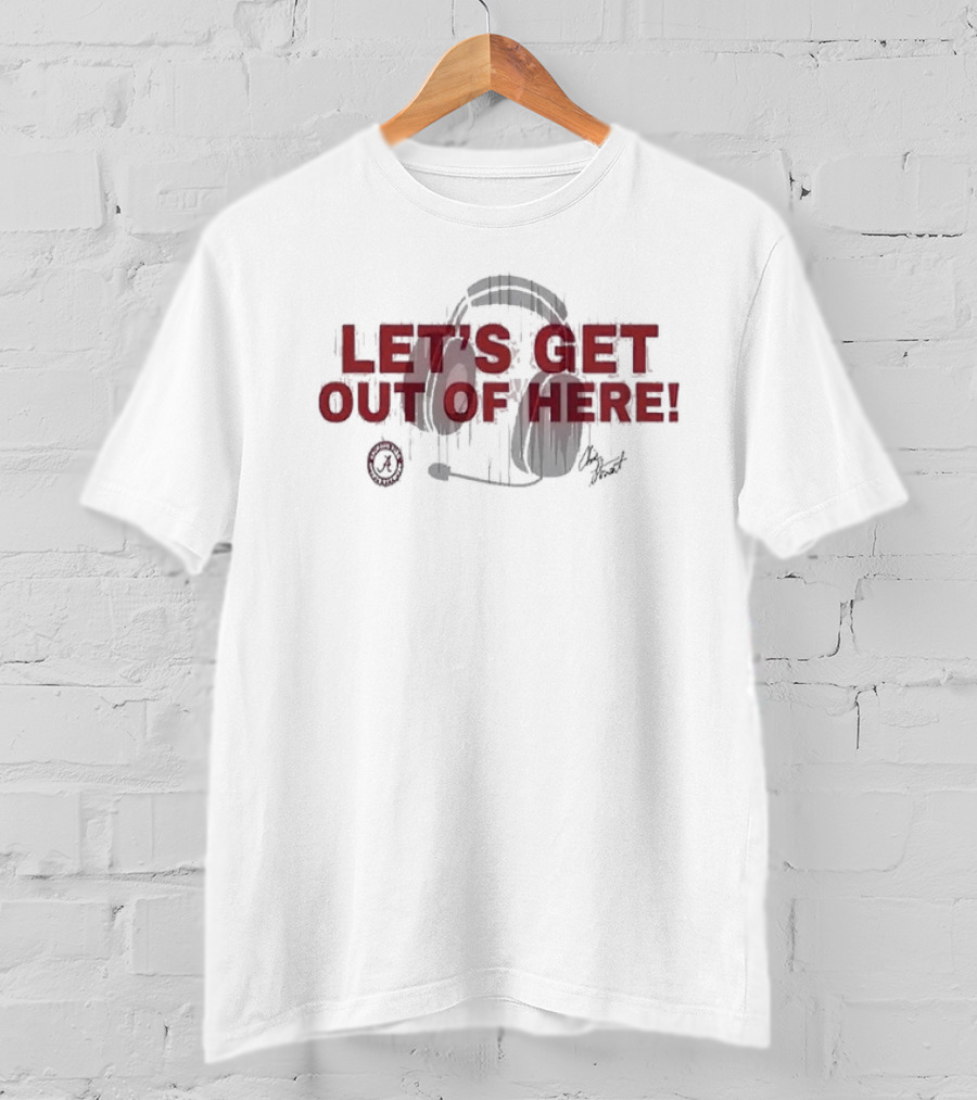 Let's Get Out Of Here Headset Design By Chris Stewart T-Shirt