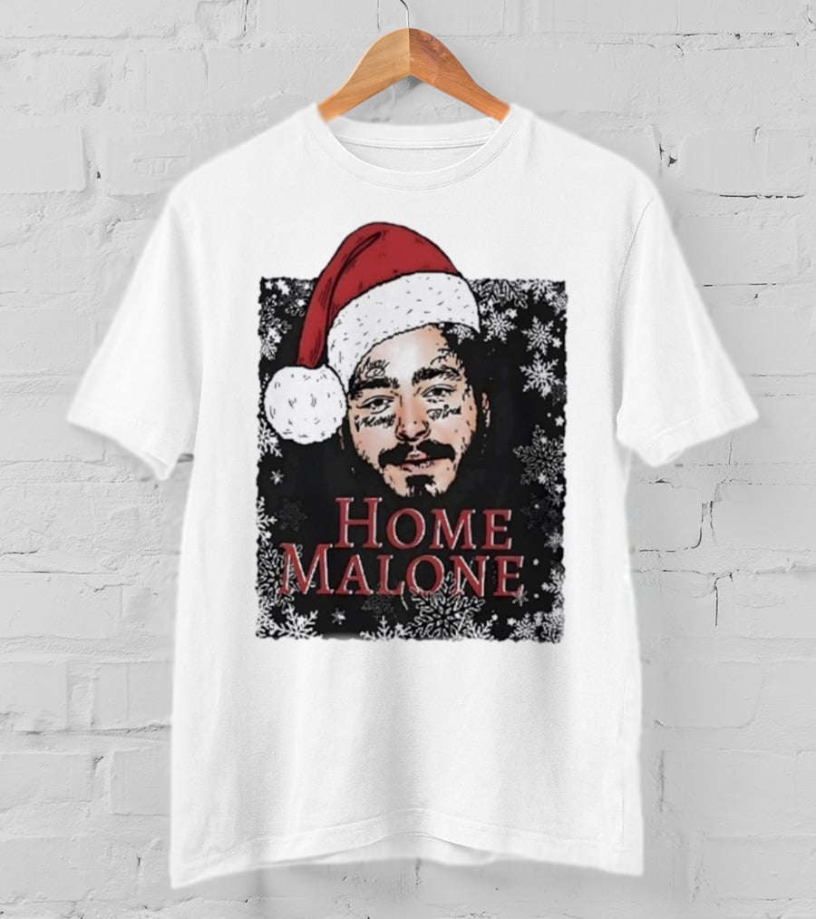 Home Malone Swea Funny Christmas Sweathirt Home Alone Sweathirt Ghost Malone Post Malone Dallas Cowboys Snowflakes Santa Hat T-Shirt
