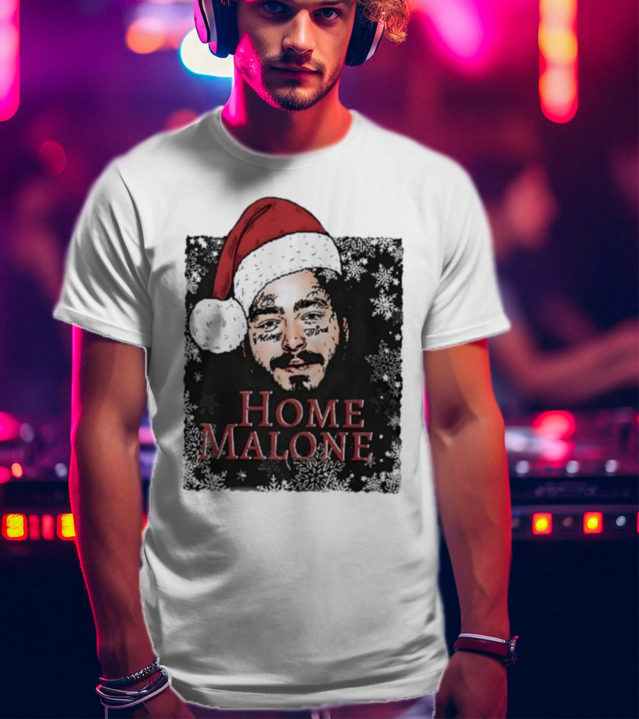 Home Malone Swea Funny Christmas Sweathirt Home Alone Sweathirt Ghost Malone Post Malone Dallas Cowboys Snowflakes Santa Hat T-Shirt