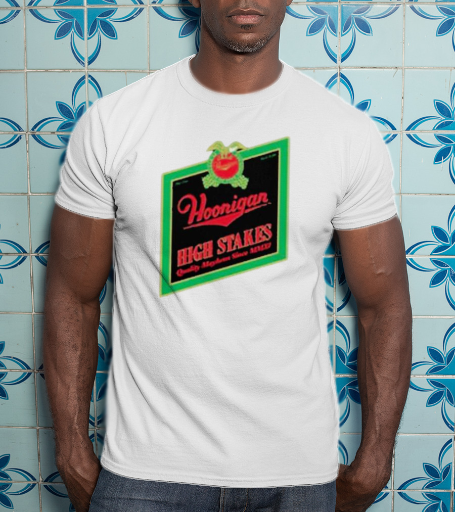 Hoonigan High Stakes Quality Mayhem Since MMXI Retro Apple Crate Label T-Shirt
