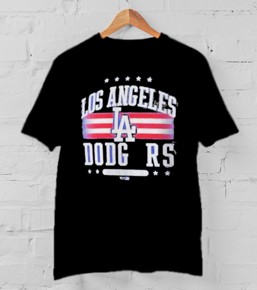Los Angeles Dodgers Americana LA Stripes Stars T-Shirt