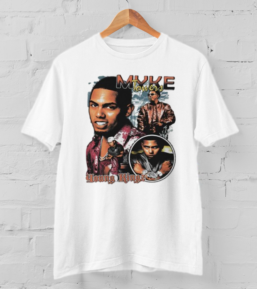 Myke Towers Young Kingz Bold Urban Style Portraits T-Shirt