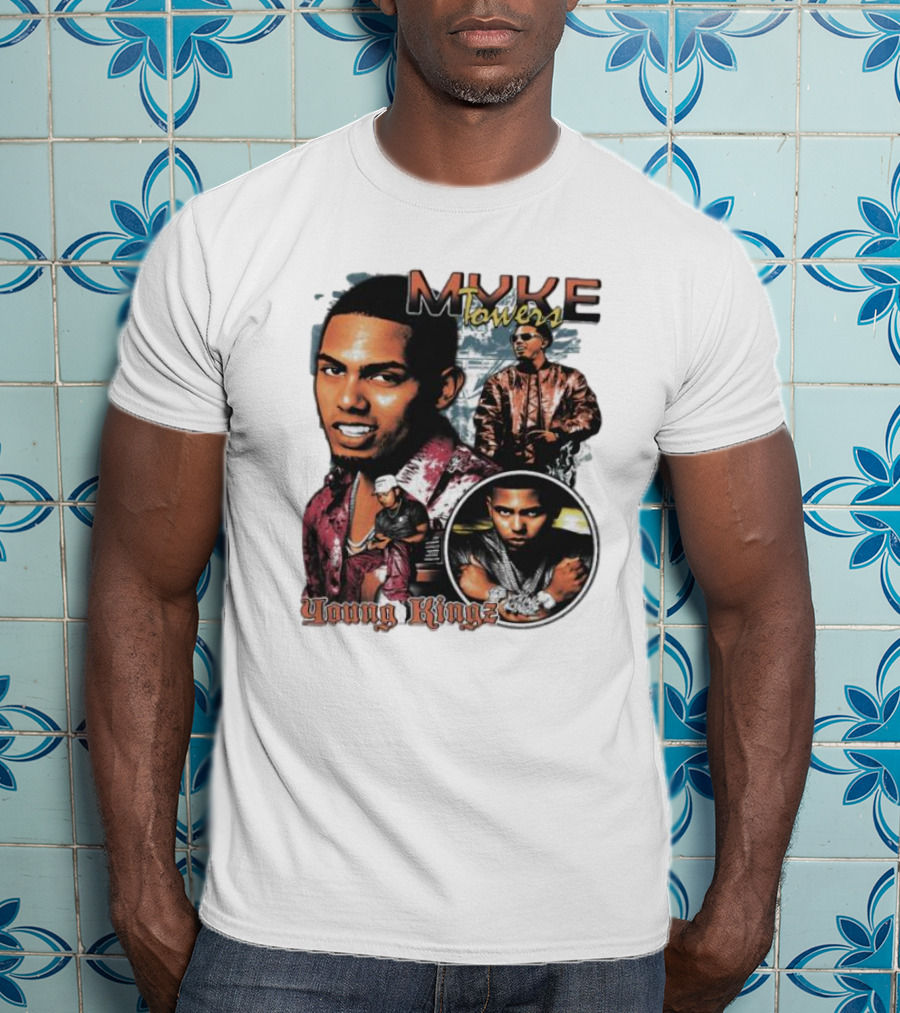 Myke Towers Young Kingz Bold Urban Style Portraits T-Shirt