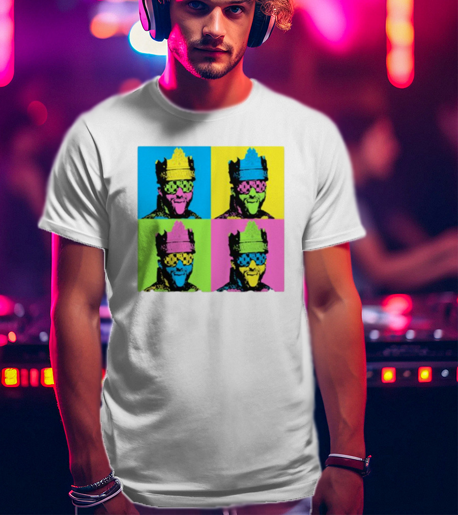 Deathmatch King Pop Art Style Color Blocks T-Shirt