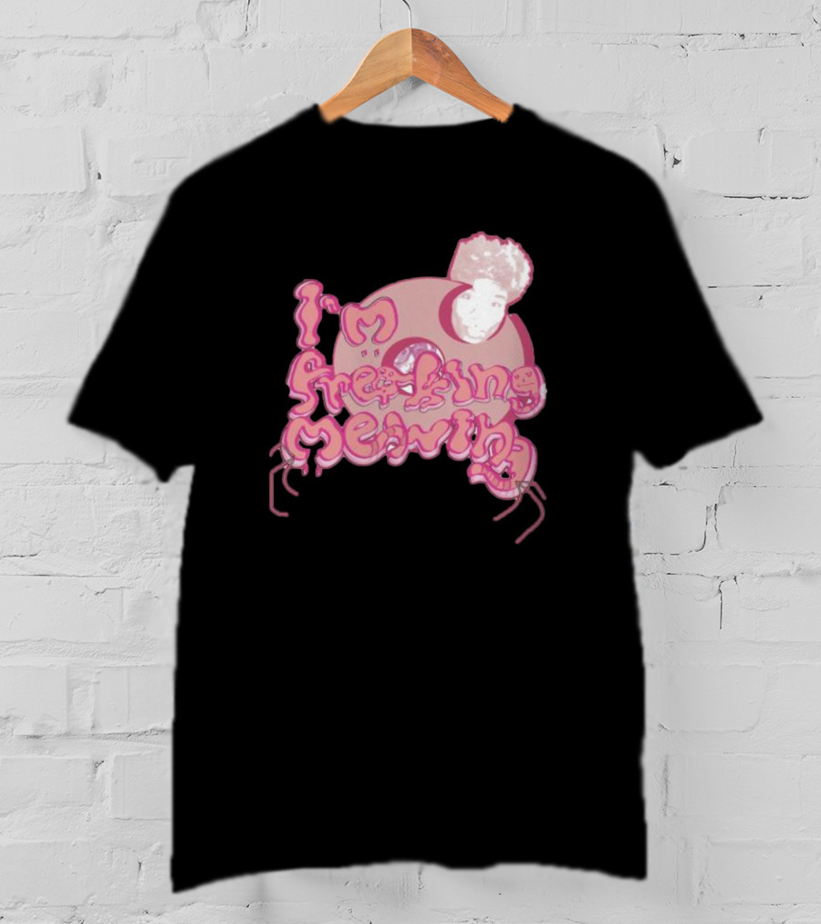 I’m Freaking Mewing Pink Cartoon Style With Portrait And Whiskers T-Shirt