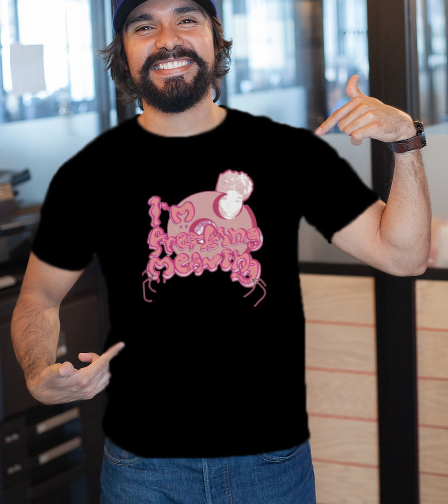 I’m Freaking Mewing Pink Cartoon Style With Portrait And Whiskers T-Shirt