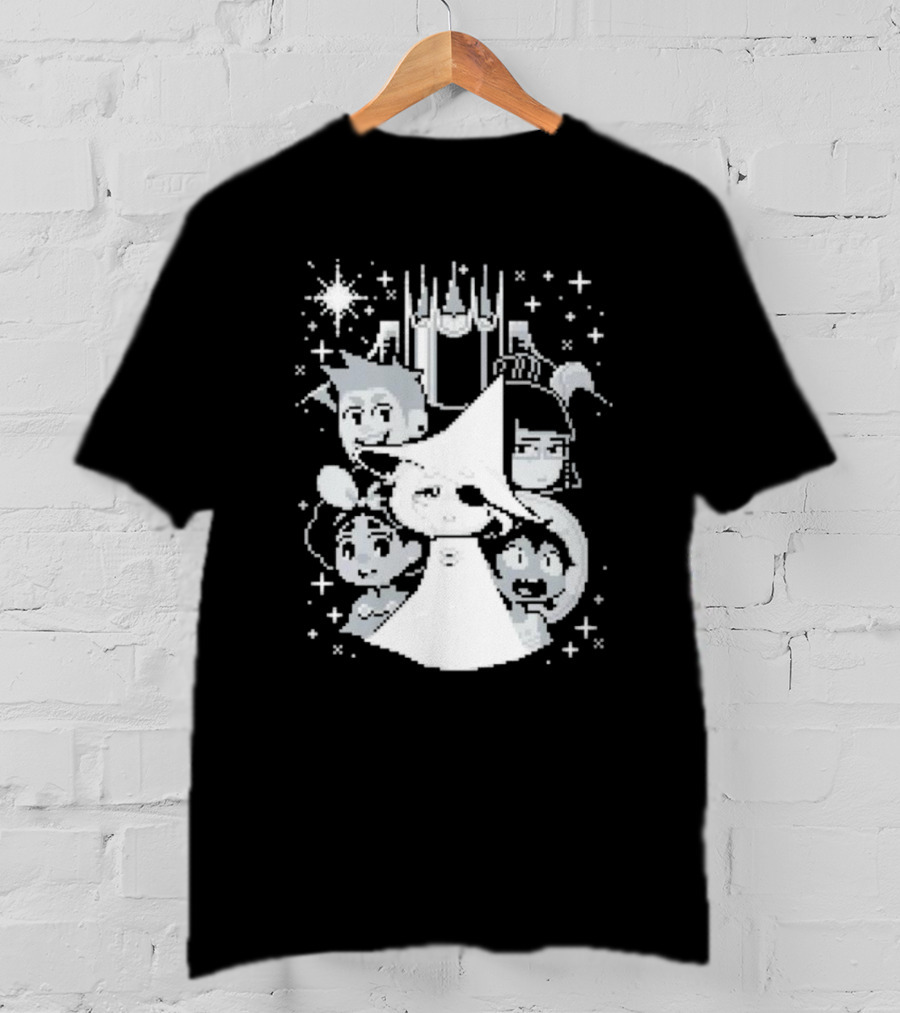 In Stars And Time Characters Pixel Art Cosmic Adventure T-Shirt