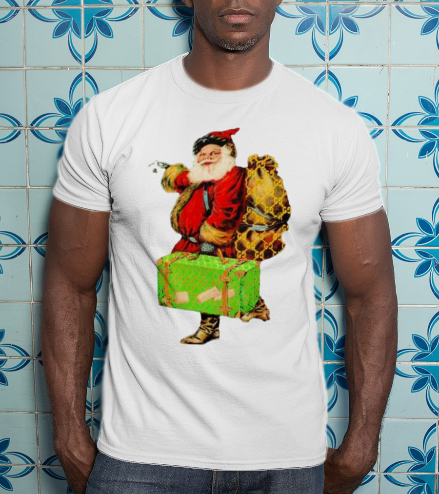 Market Designer Santa Vintage Luggage T-Shirt