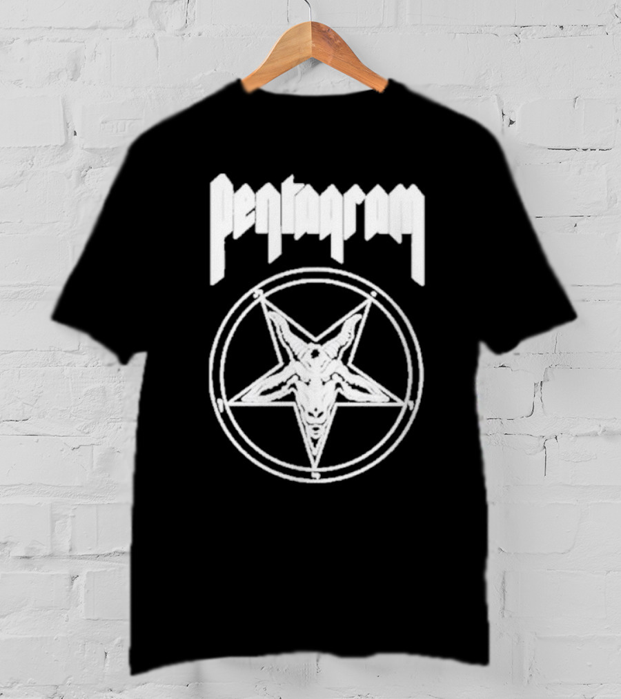 Pentagram Goat Head Circle Night Shift T-Shirt