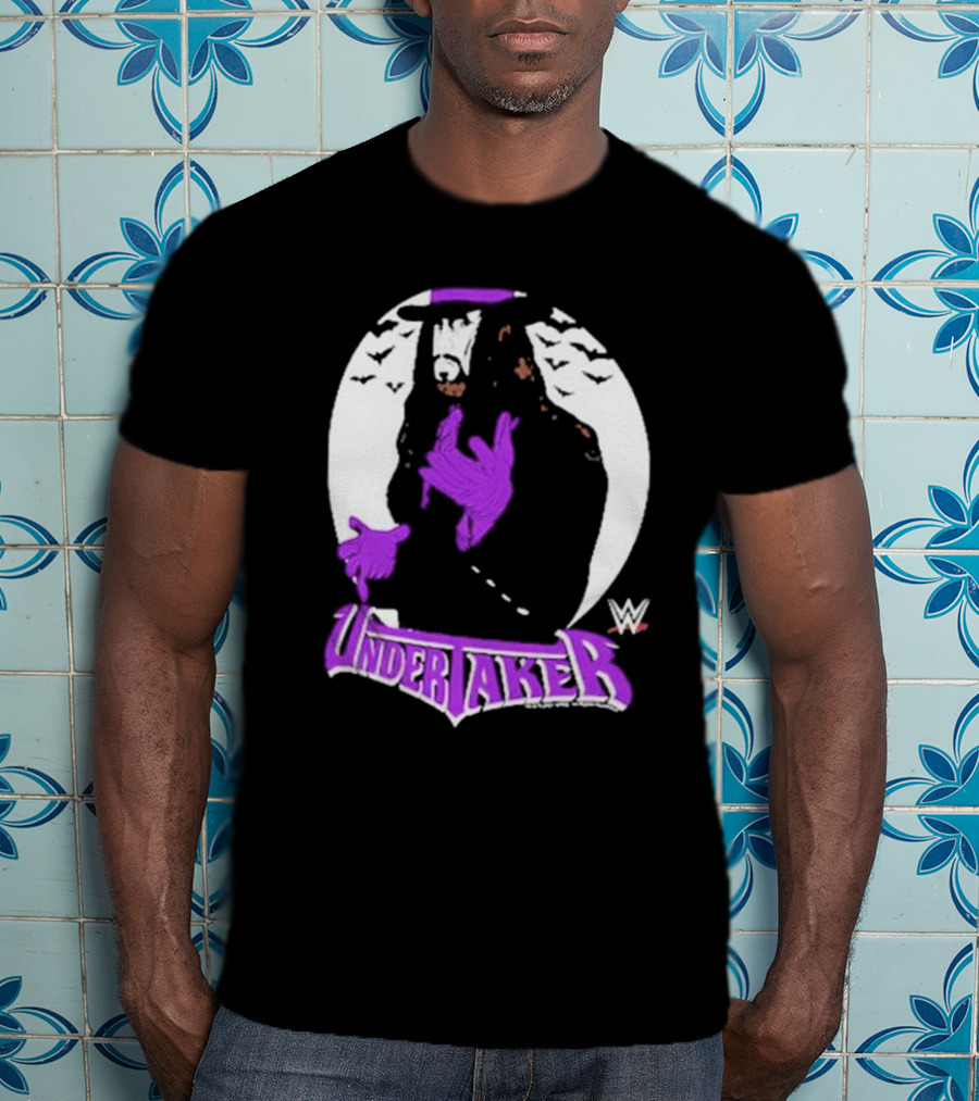 WWE Undertaker Purple Hat Bats Circle T-Shirt