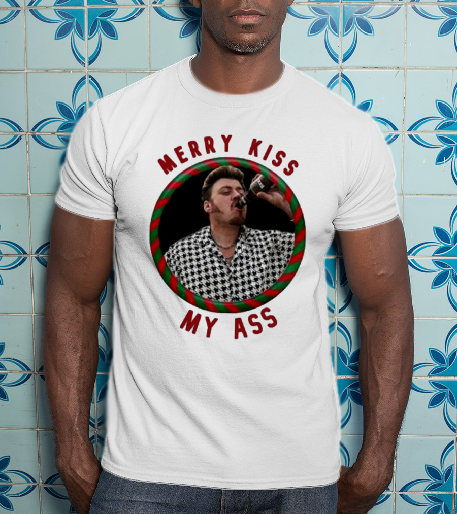 Merry Kiss My Ass Trailer Park Christmas T-Shirt