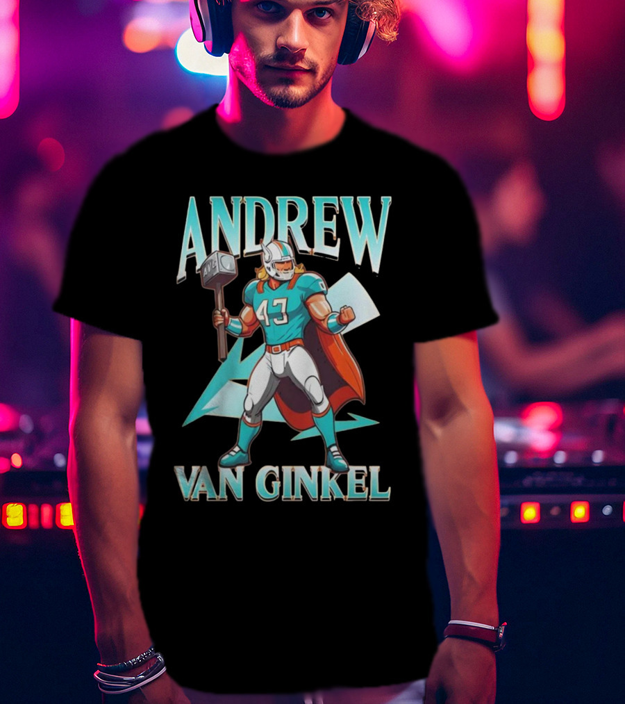Andrew Van Ginkel Thor 47 Teal Hammer Iconic Figure T-Shirt