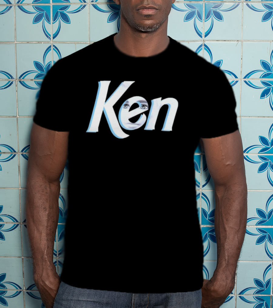 Ken Barbie Face In Text T-Shirt