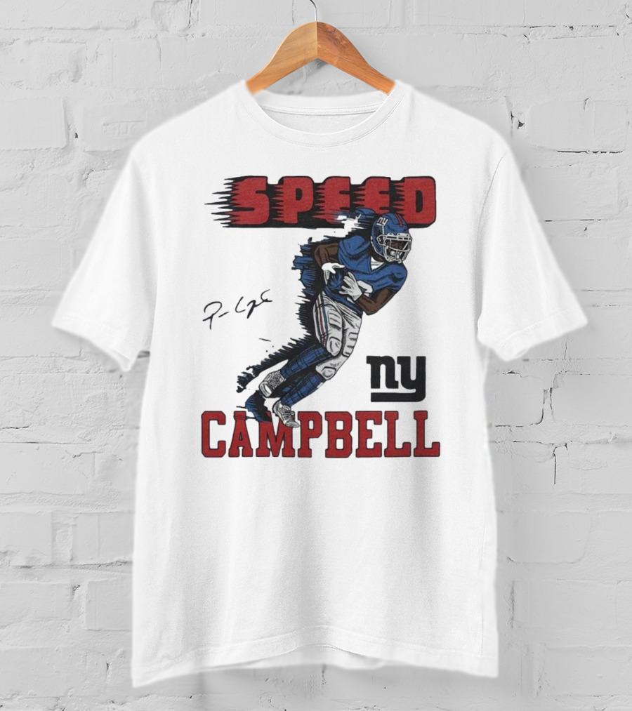 Giants Speed Campbell Signature NY Football T-Shirt
