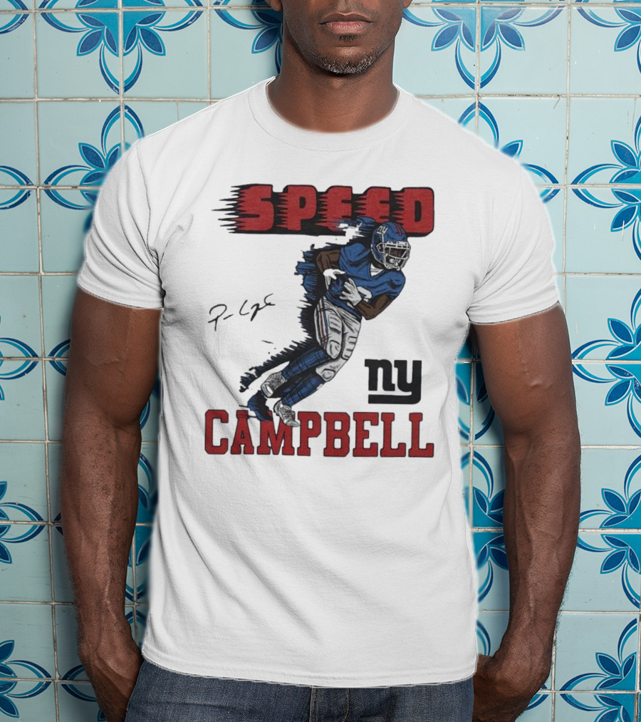 Giants Speed Campbell Signature NY Football T-Shirt