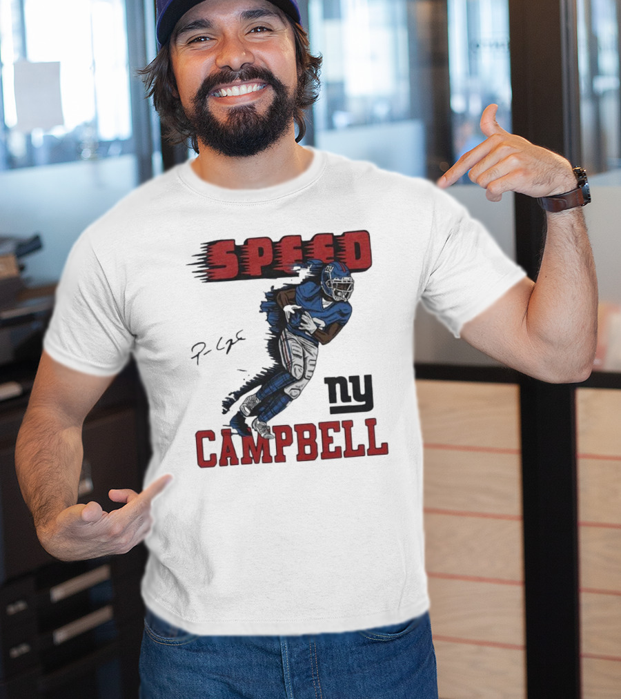 Giants Speed Campbell Signature NY Football T-Shirt