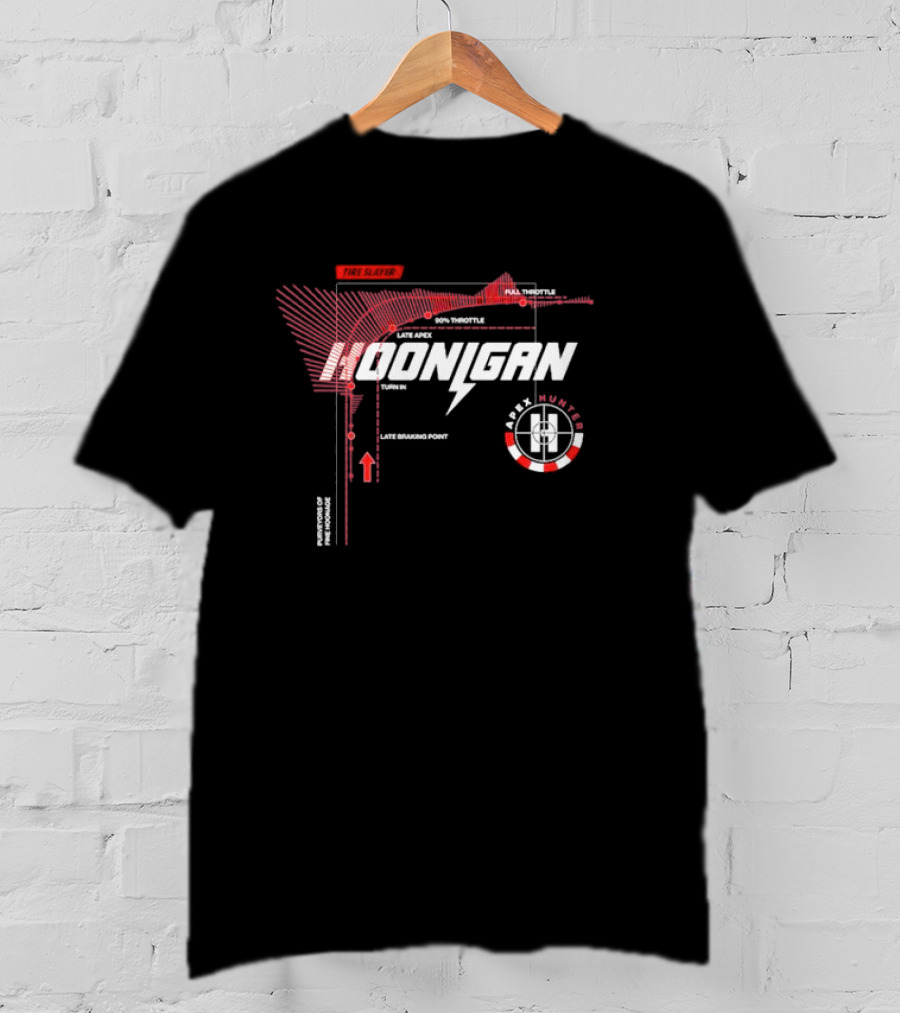 Hoonigan Apex Hunter Full Throttle Tire Slayer Racing Diagram T-Shirt