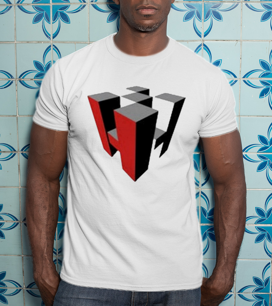 Hoonigan Big Block Red Black 3D Checkerboard T-Shirt
