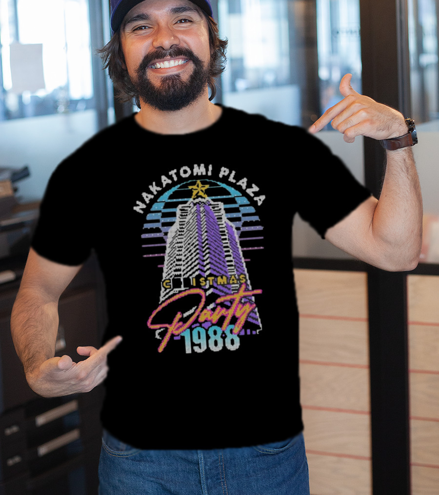 Nakatomi Plaza Christmas Party 1988 Vintage Sweater Bruce Plaza T-Shirt