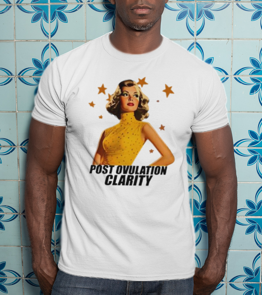 Retro Starburst Woman With Post Ovulation Clarity T-Shirt