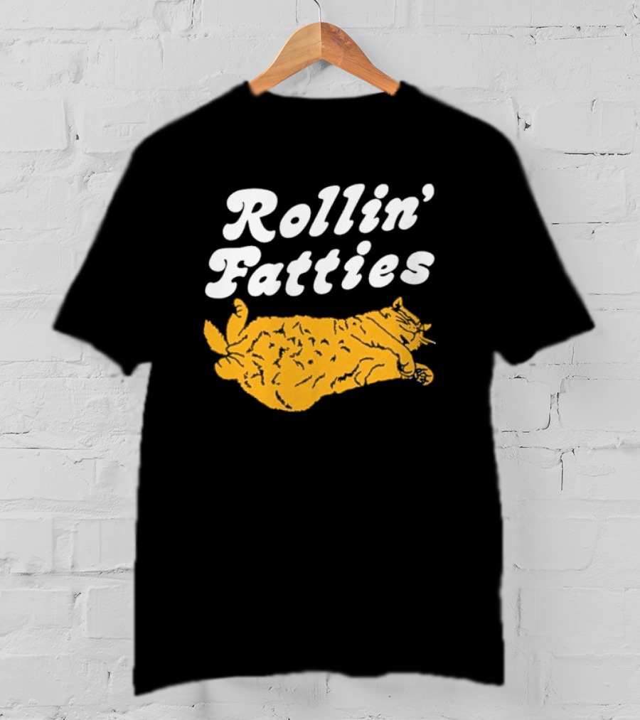 Rollin' Fatties Cat Comical Feline T-Shirt