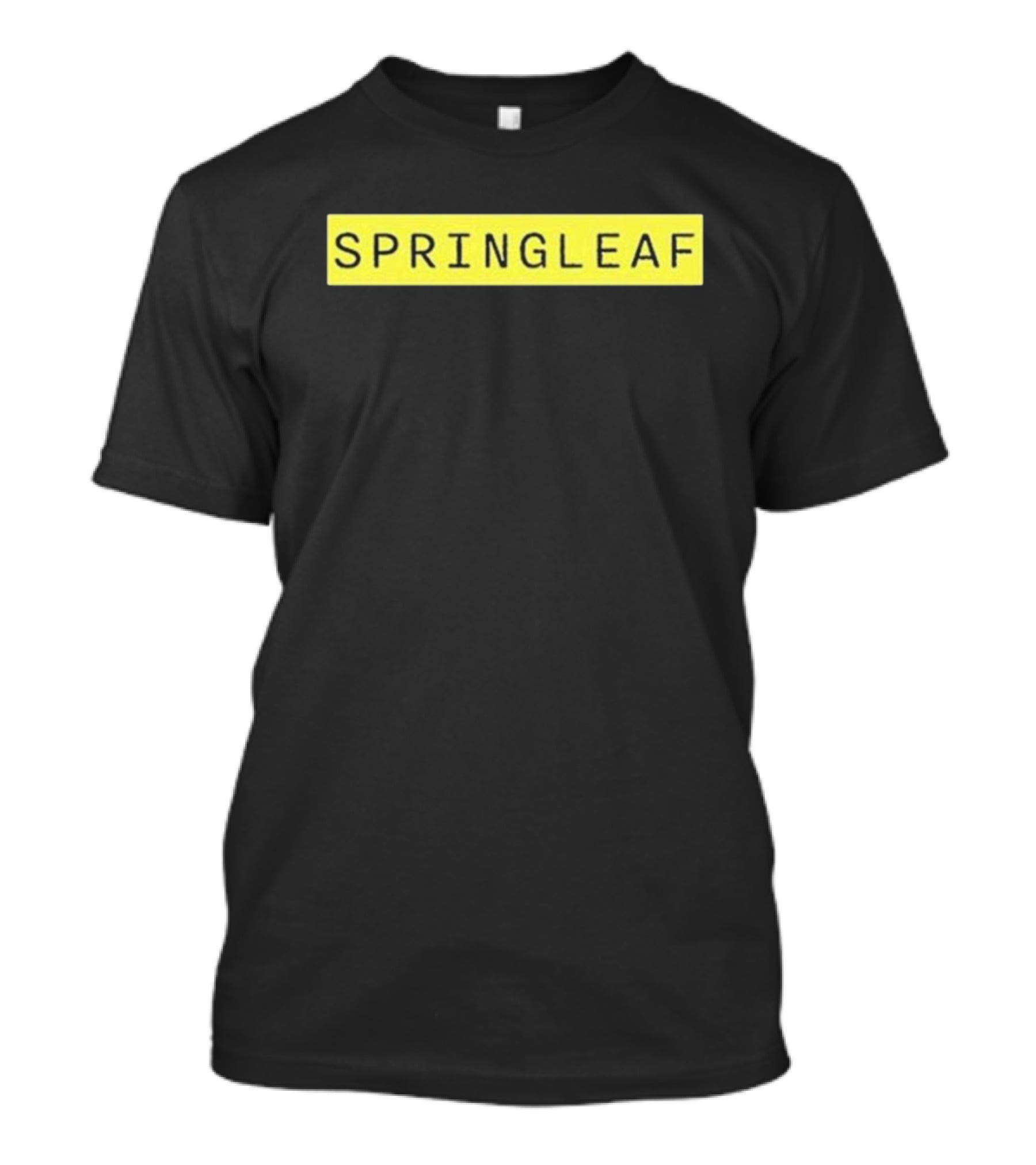 SPRINGLEAF Black And Yellow Minimalist T-Shirt