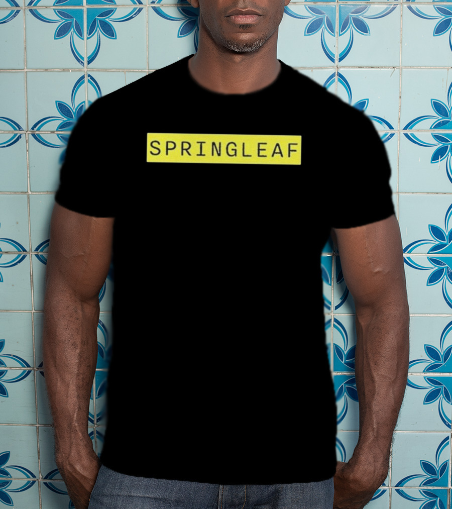 SPRINGLEAF Black And Yellow Minimalist T-Shirt