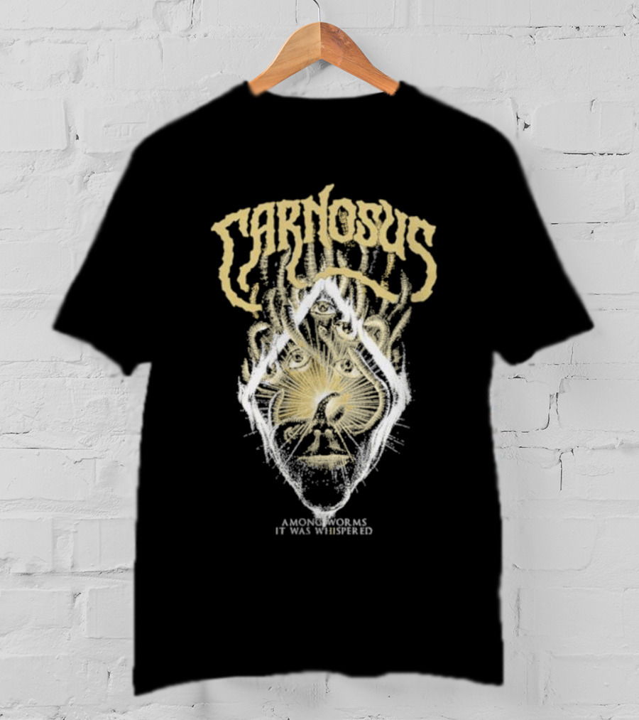 Carnosus Among Worms It Was Whispered Three-Eyed Mystical Face Enclosed In Sunburst Lines T-Shirt