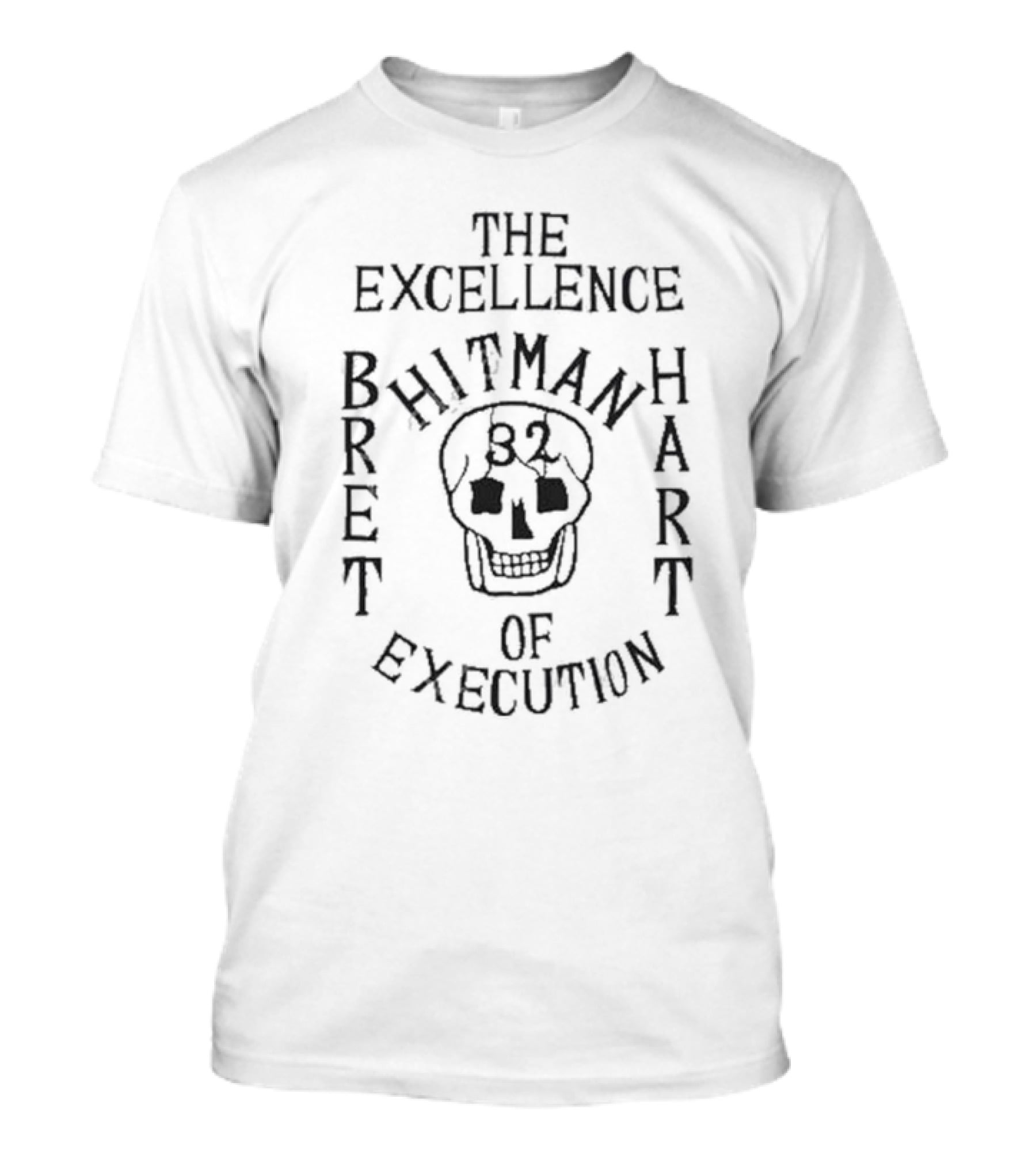 CM Punk Wearing Bret Hart The Excellence Of Execution Skull 32 T-Shirt