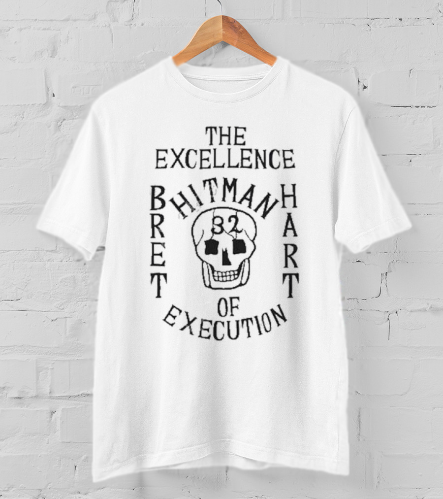 CM Punk Wearing Bret Hart The Excellence Of Execution Skull 32 T-Shirt