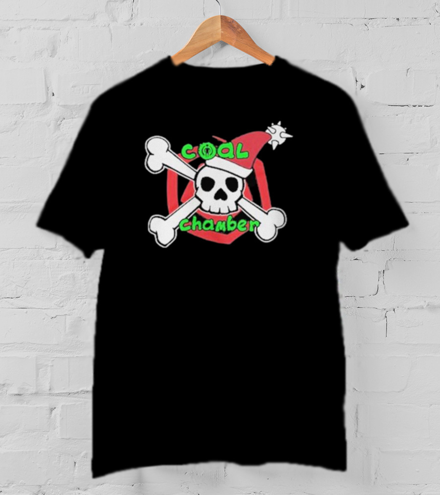 Coal Chamber Christmas Skull Santa Hat Bones T-Shirt