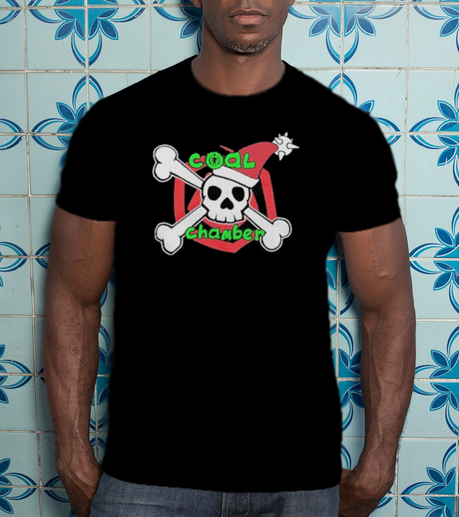 Coal Chamber Christmas Skull Santa Hat Bones T-Shirt