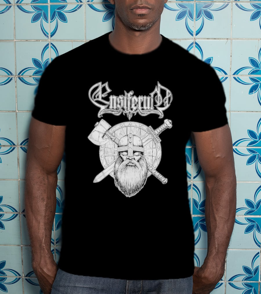 Ensiferum Viking Warrior Axe Sword Shield Nordic T-Shirt