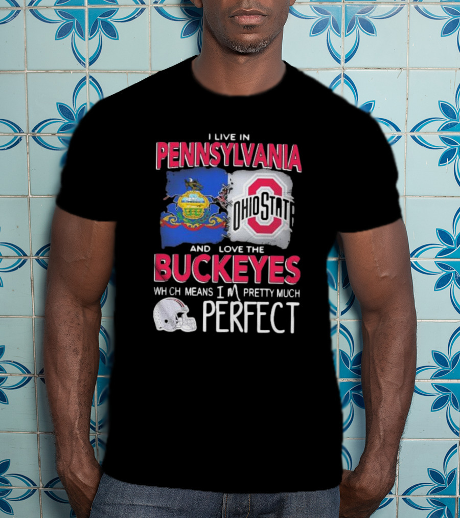 I Live In Pennsylvania Love The Ohio State Buckeyes Pretty Much Perfect T-Shirt