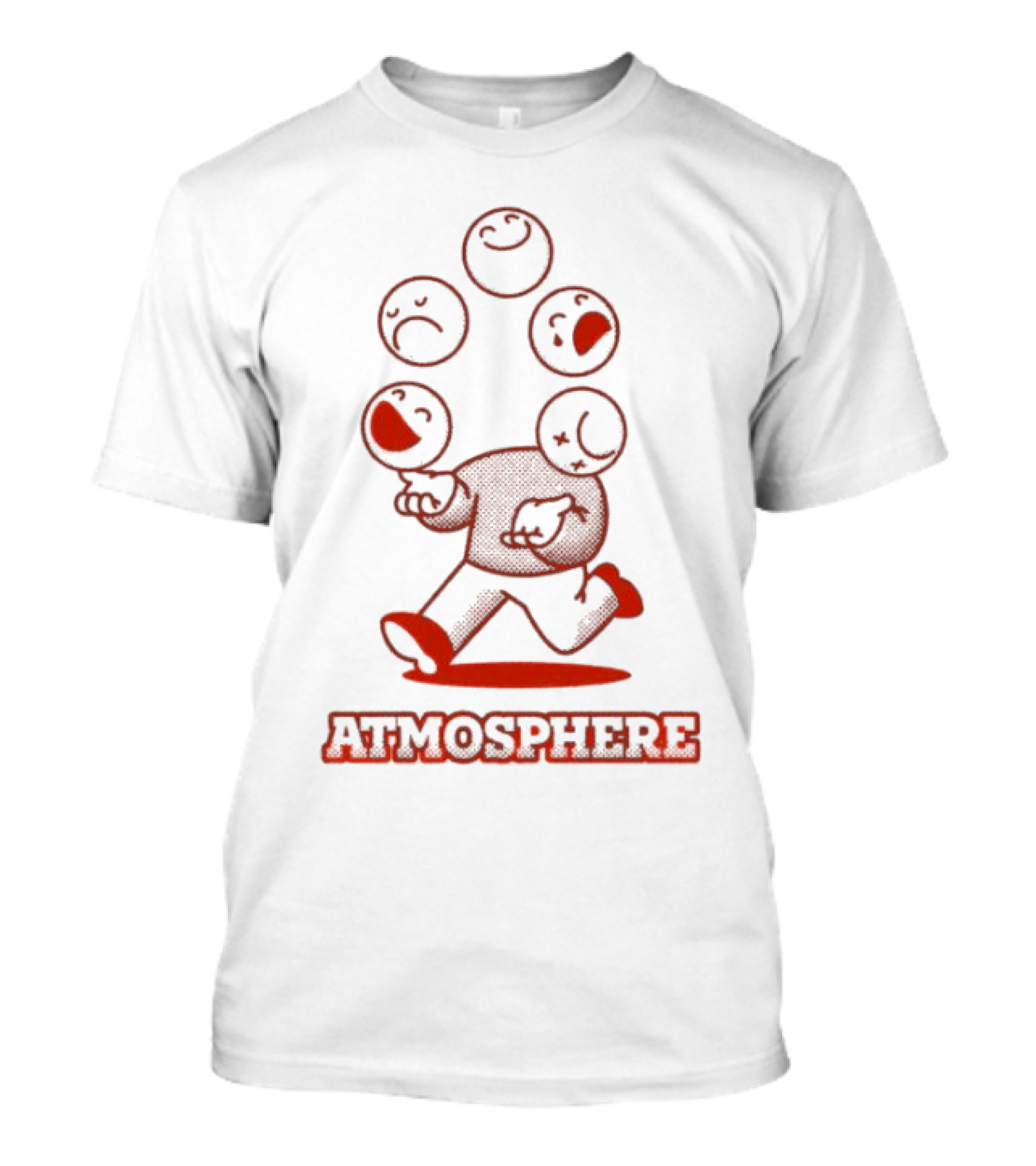 Atmosphere Juggle Retro Emoticon Character T-Shirt