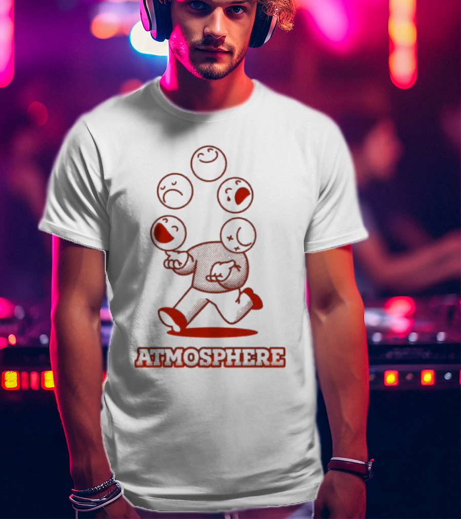 Atmosphere Juggle Retro Emoticon Character T-Shirt
